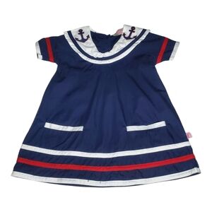 Sophie and Sam Short-sleeve Dress Navy Sailor Baby Girls 18 Months